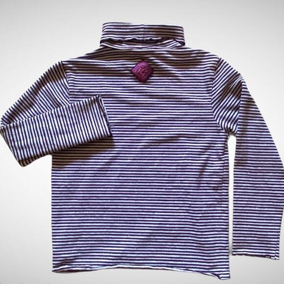 The Disney Store Striped Turtleneck Metallic Kids Sz 5-6 - Picture 7 of 9